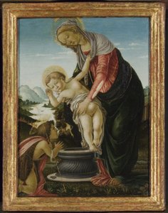 Madonna mit Kind und dem jungen Johannes dem Täufer von Sandro Botticelli